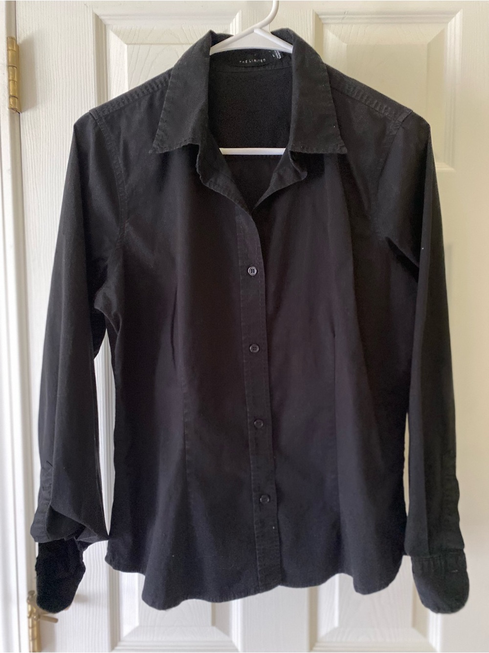 The Limited Black Women's Button-Down Collared Shirt